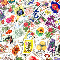＊。海外の美しい花と植物の切手 .。＊ 15枚アソートセットC（レジン封入素材、コラージュやラッピング等にも） 3枚目の画像