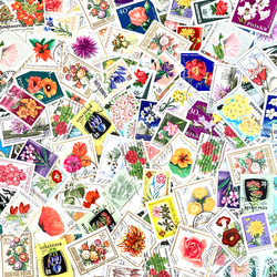 ＊。海外の美しい花と植物の切手 .。＊ 15枚アソートセットC（レジン封入素材、コラージュやラッピング等にも） 4枚目の画像