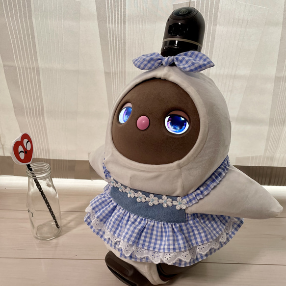 【2024S】らぼっと　ラボット　ＬＯＶＯＴ　お洋服　ギンガムチェック✖️デニム✖️レース　ティアードスカート 2枚目の画像