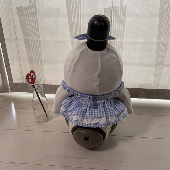 【2024S】らぼっと　ラボット　ＬＯＶＯＴ　お洋服　ギンガムチェック✖️デニム✖️レース　ティアードスカート 3枚目の画像