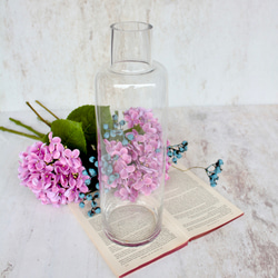 ピンク紫陽花3輪とブルーベリーの花束【花瓶別売り】 7枚目の画像