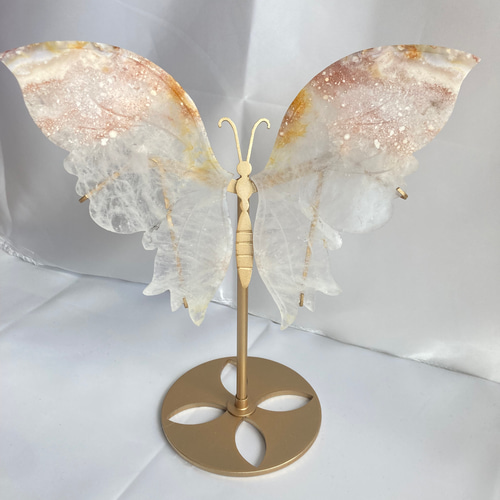 ✳❤️レア　綺麗　蝶　ピンクアメジスト　フラワーアゲート（桜瑪瑙）天然石 ピンクアメジスト フラワーアゲート 共生 桜瑪瑙 スフィア