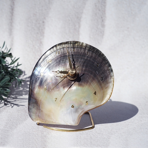 黒蝶貝による海の時を刻む置き時計 掛け時計・置き時計 Lipatti 通販