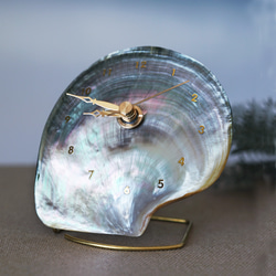 黒蝶貝による海の時を刻む置き時計 8枚目の画像