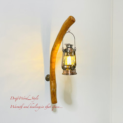 流木インテリア ランプや小物を飾れる天然流木の壁掛けスタンド ランタン 置物 北欧 照明 自然 N9 7枚目の画像