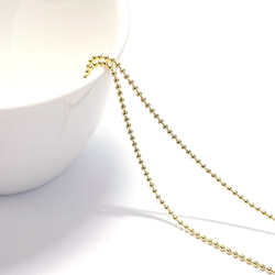 ucg46【2M】約1.5mm ボールチェーン 16KGP ゴールド 切り売り 真鍮チェーン 2枚目の画像