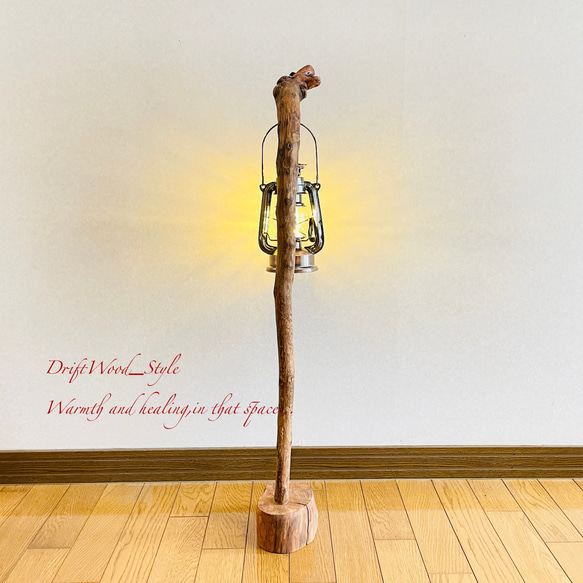 流木インテリア 緩やかな曲線を描く流木スタンド ランタンやエアプラントを飾れる置物 北欧 照明 木材 癒し N31 11枚目の画像