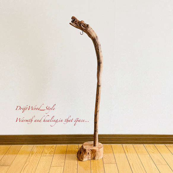 流木インテリア 緩やかな曲線を描く流木スタンド ランタンやエアプラントを飾れる置物 北欧 照明 木材 癒し N31 13枚目の画像