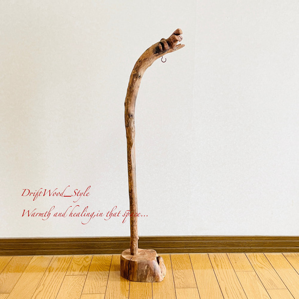 流木インテリア 緩やかな曲線を描く流木スタンド ランタンやエアプラントを飾れる置物 北欧 照明 木材 癒し N31 12枚目の画像
