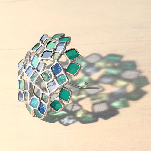 ステンドグラス＊紫陽花のオブジェ ステンドグラス＊紫陽花のオブジェ あじさいのステンドグラス