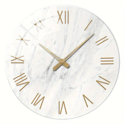北欧 掛時計 12インチ ウォール時計 掛け時計 ガラス 壁時計 大理石 装飾 インテリア サイレント at-0275 4枚目の画像