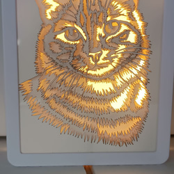 ３D切り絵LEDライトボックス「ペット手元供養」シリーズ　DIY 1枚目の画像