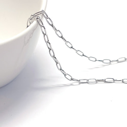 ucg48 [2M] 線徑約 0.7mm / 約 6mm * 2.5mm 銀色設計鏈條單獨販售 第2張的照片