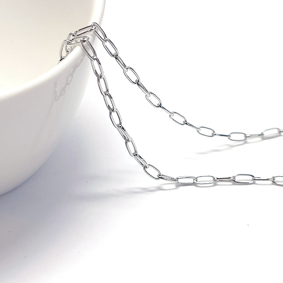 ucg48 [2M] 線徑約 0.7mm / 約 6mm * 2.5mm 銀色設計鏈條單獨販售 第2張的照片