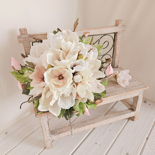 ウエディングブーケ ウェディングブーケ（ブートニア付き）B-182 ブーケ himejyon 通販