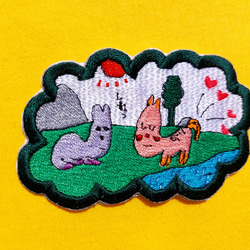 ラブコール ワッペン アップリケ オリジナル 面白い 可愛い カワイイ かわいい 個性的 ユニーク 日本製 日本語 刺繍 13枚目の画像
