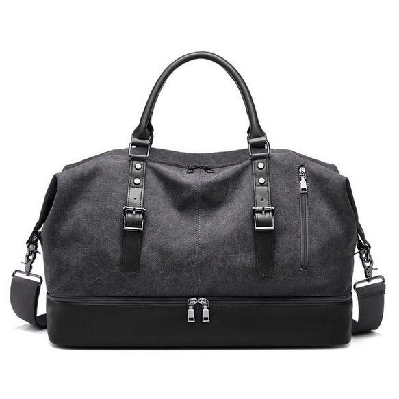 トラベルバッグ ボストンバッグ ブラック 旅行バッグ 靴収納 シューズ