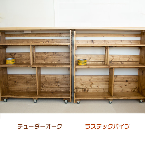木製収納棚-キャスター付④ カウンター下キャビネット(ラ 木製収納棚-キャスター付④ カウンター下キャビネット(ラ