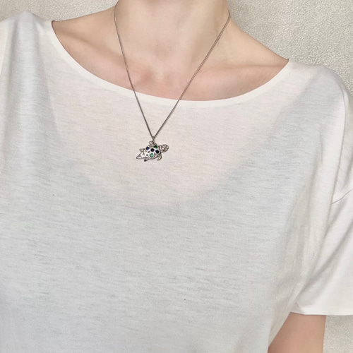 純銀】縁起の良い亀の形で大人気！ウミガメモチーフ シルバー