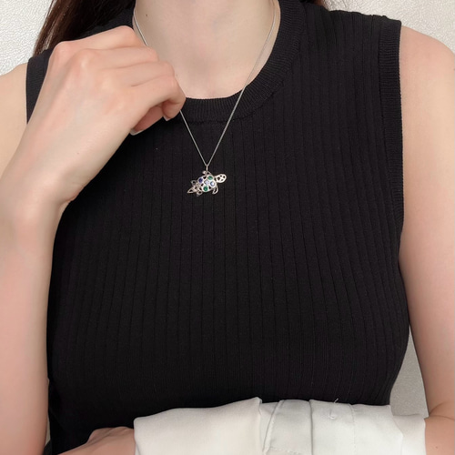 純銀】縁起の良い亀の形で大人気！ウミガメモチーフ シルバー