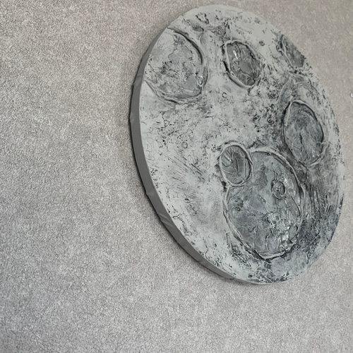 現代アート 30㎝ 月 モダン テクスチャーアート インテリア 抽象画