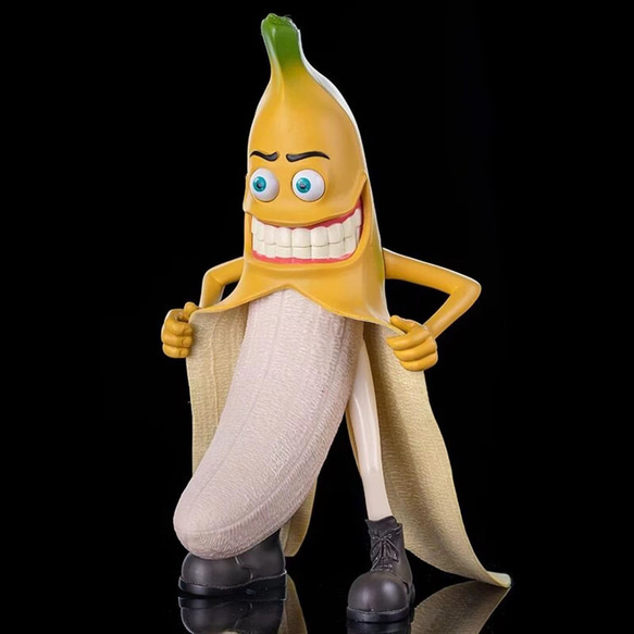 バナナドール フィギュア いたずら おもちゃ ちょい悪 面白い かわいい オブジェ 置物 プレゼント a-0295 3枚目の画像