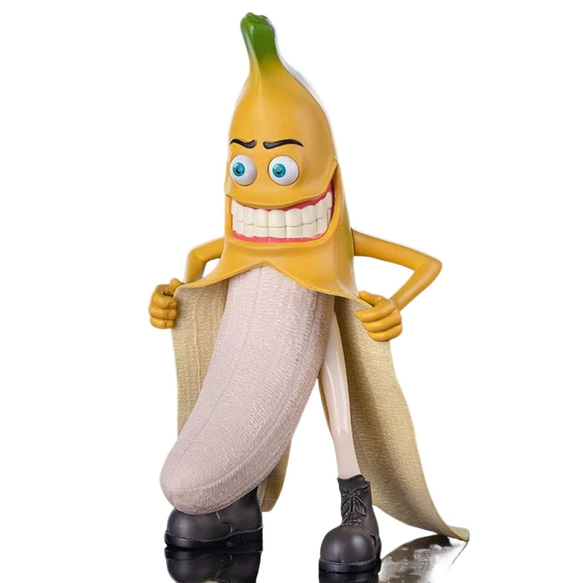 バナナドール フィギュア いたずら おもちゃ ちょい悪 面白い かわいい オブジェ 置物 プレゼント a-0295 1枚目の画像