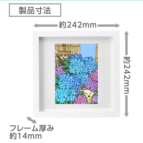 アジサイと猫 3枚目の画像