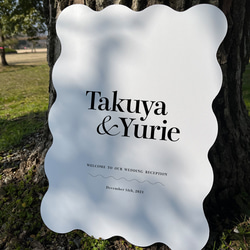 ウェルカムボード  波型 ウェーブ うねうね パネル ウェルカムボード　なみなみ 2枚目の画像