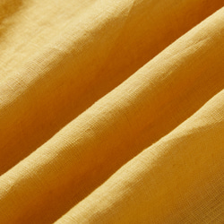 前立てのディテールが目を惹くリネンフリルブラウス  リネン100％　深い黄色　240409-4 11枚目の画像