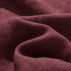 亞麻荷葉邊襯衫，帶有引人注目的門襟細節 100% 亞麻 深紅色，略帶紫色調 240409-5 第12張的照片