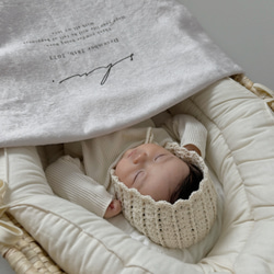 Blanket / minimum  | ブランケット | 名入れ | 出産祝い | シンプル 10枚目の画像
