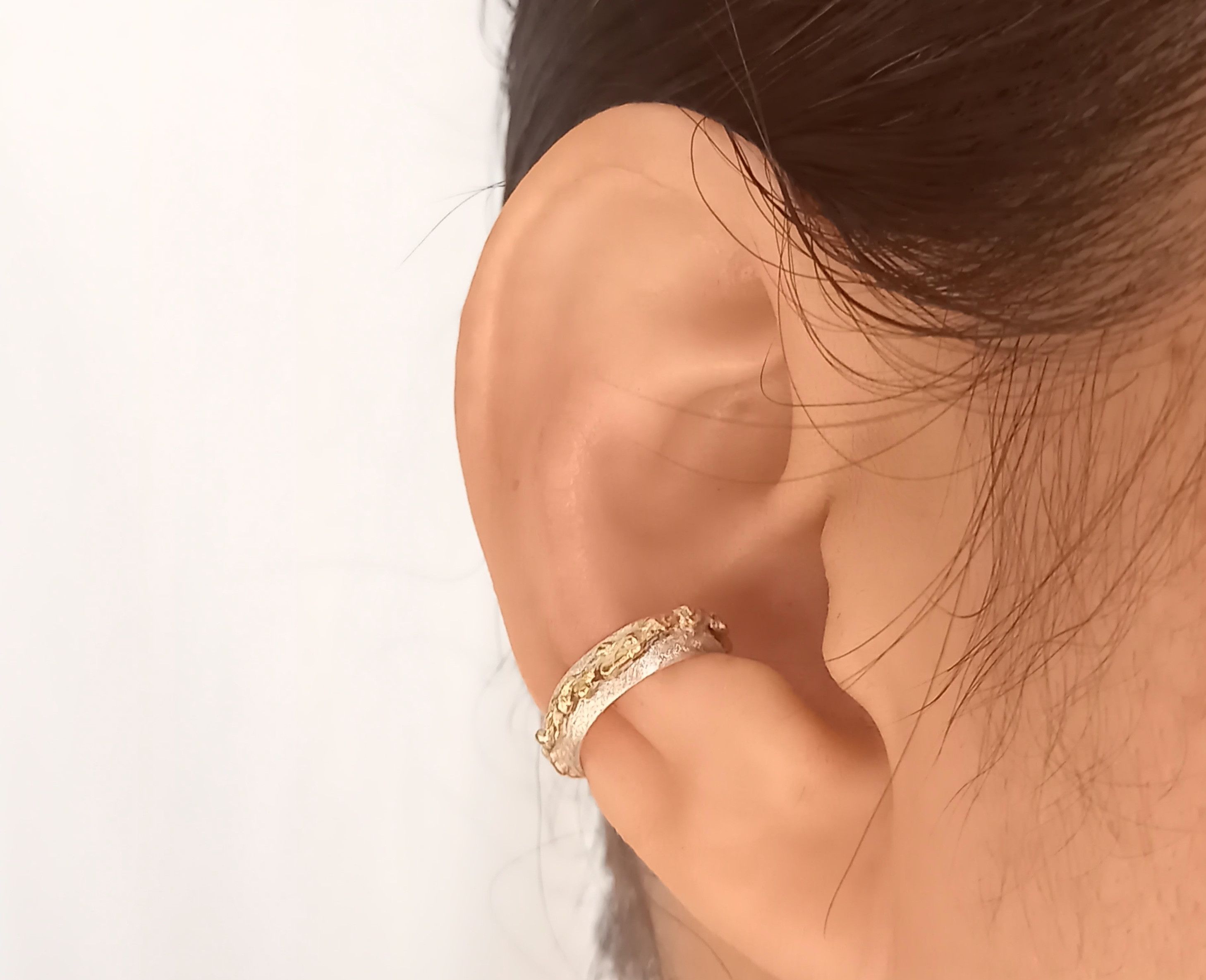 Utoka ☆ silver × brass  蔓 イヤーカフ b