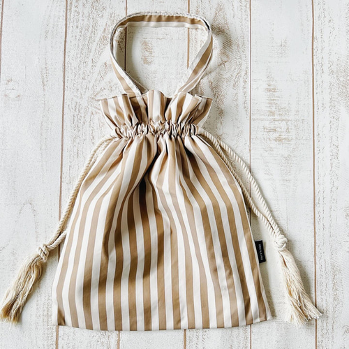【高い素材】 欲しいの バッグ vintage ストライプ巾着バッグ 50s TORO購入 バッグ
