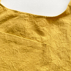 国産綿麻ワンハンドル斜めがけバッグ　ミモザ色 8枚目の画像