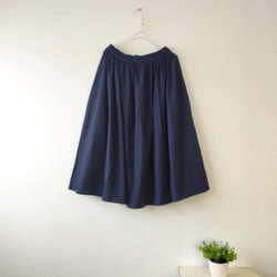 Spring cotton ギャザースカート ✨選べる35色✨ 人気ミモザイエロー made in japan 8枚目の画像