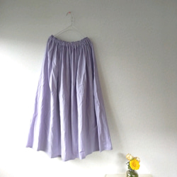 Spring cotton ギャザースカート ✨選べる35色✨ 人気ミモザイエロー made in japan 7枚目の画像