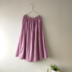 Spring cotton ギャザースカート ✨選べる35色✨ 人気ミモザイエロー made in japan 6枚目の画像