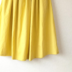 Spring cotton ギャザースカート ✨選べる35色✨ 人気ミモザイエロー made in japan 4枚目の画像