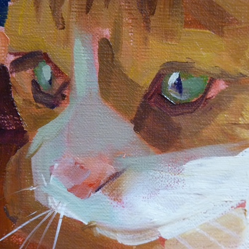 猫」油絵 油彩 キャンバスF4号 33cm✖️24cm 額無し 絵画 isoppu 猫」油絵 油彩 キャンバスF4号 33cm✖️24cm 額無し 絵画 isoppu