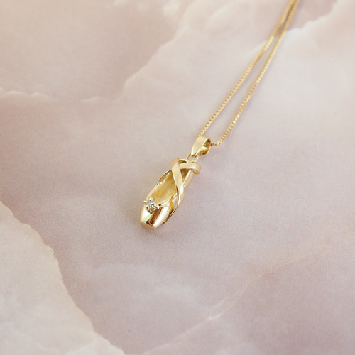 バレエ トウシューズ K18 ペンダント「エトワール」/ 18金