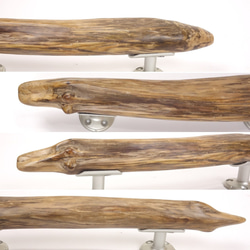 【温泉流木】泳いでいきそう平たい流木のコンパクトドアハンドル・手すり 木製 自然木 流木インテリア 5枚目の画像