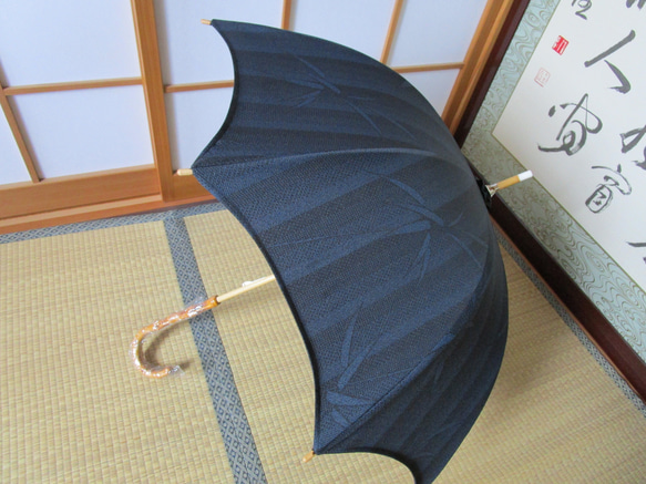 竹模様の着物から日傘（傘袋付き） 6枚目の画像