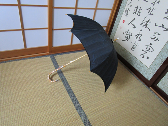 竹模様の着物から日傘（傘袋付き） 5枚目の画像