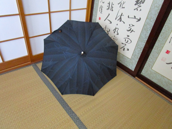 竹模様の着物から日傘（傘袋付き） 9枚目の画像