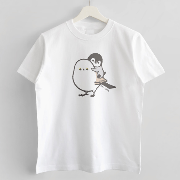 Tシャツ（PETIT BIRD / シマエナガ×ペンギン） 2枚目の画像