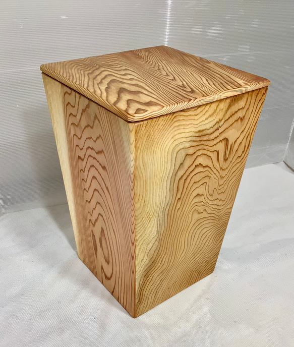 リゾートフラワー 蓋付き ダストボックス 天然木 国産杉材 蝶番蓋付き