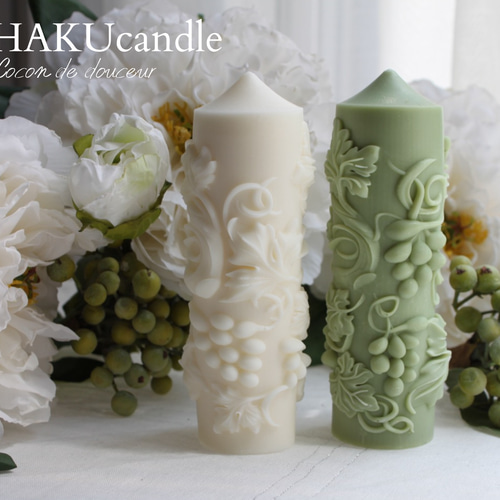 【特大サイズ】アンティークキャンドル ゴールドアンティークキャンドルホルダー/エンタシス｜クリスマス雑貨