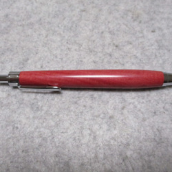 ピンクアイボリー　リップマーク　「桃色の象牙」　ガラスコート仕上げ　木軸ボールペン(シャープペンシル)　希少材  　 2枚目の画像