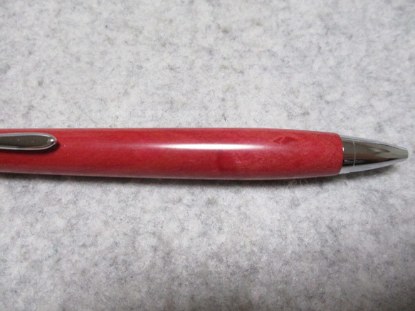 ピンクアイボリー　リップマーク　「桃色の象牙」　ガラスコート仕上げ　木軸ボールペン(シャープペンシル)　希少材  　 5枚目の画像